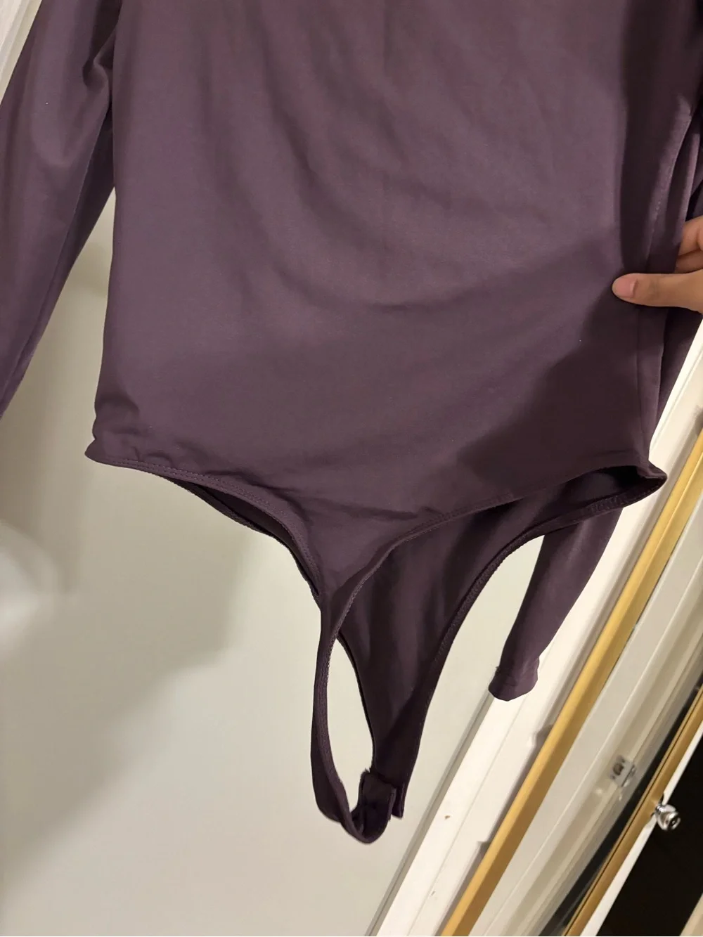 Long-Sleeve purple bodysuit